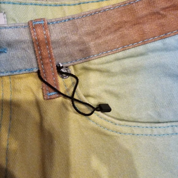 Zara Rainbow Ombre High Rise Jeans – Size 6 – NWT Viral & Rare - Picture 6 of 7